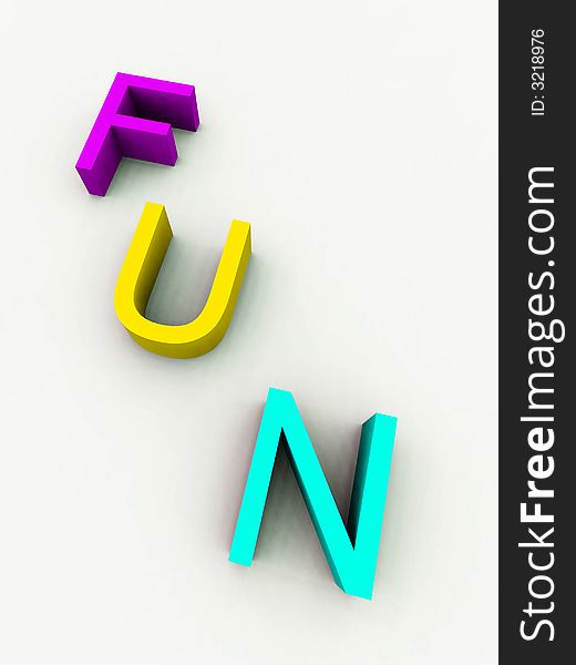 An image of the word fun that is very colourful. An image of the word fun that is very colourful.