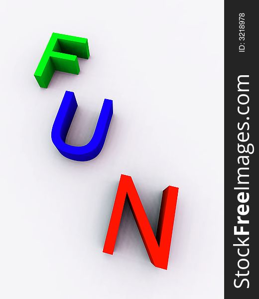 An image of the word fun that is very colourful. An image of the word fun that is very colourful.