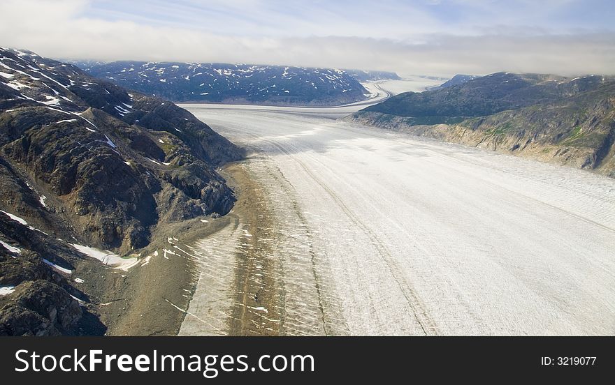 A glacier near Skagway Alaska