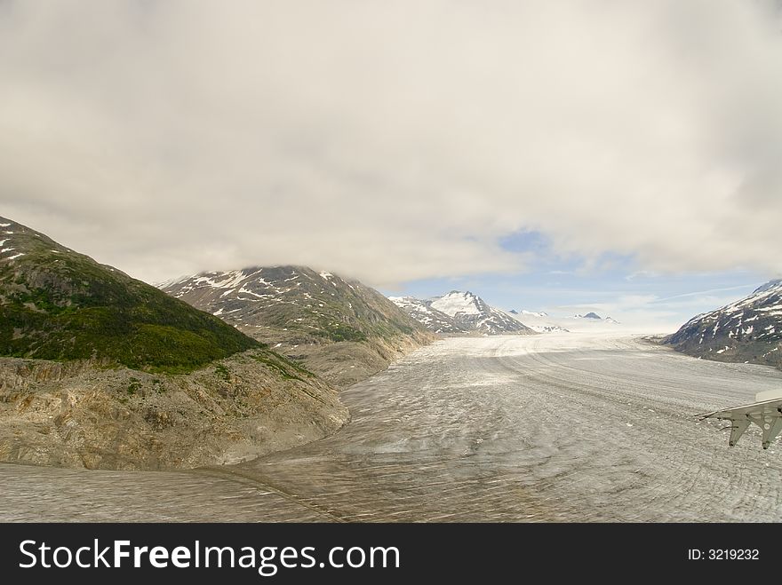 A glacier near Skagway Alaska