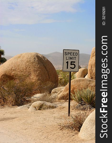 Joshua Tree Speed Limit