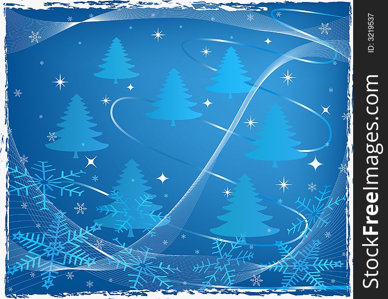 Abstract artistic winter background - vector