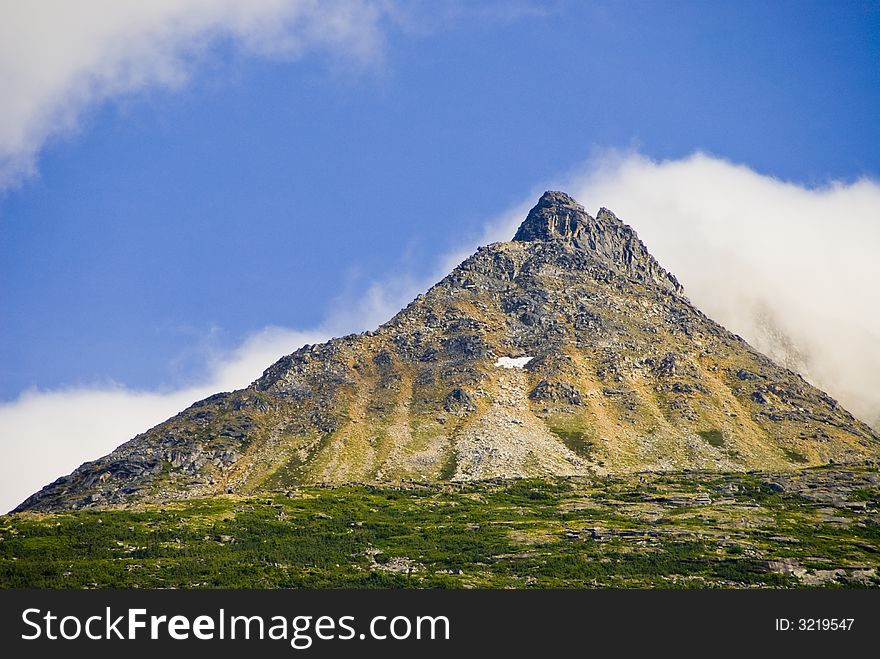 Mountains and clouds in Alaska. Mountains and clouds in Alaska