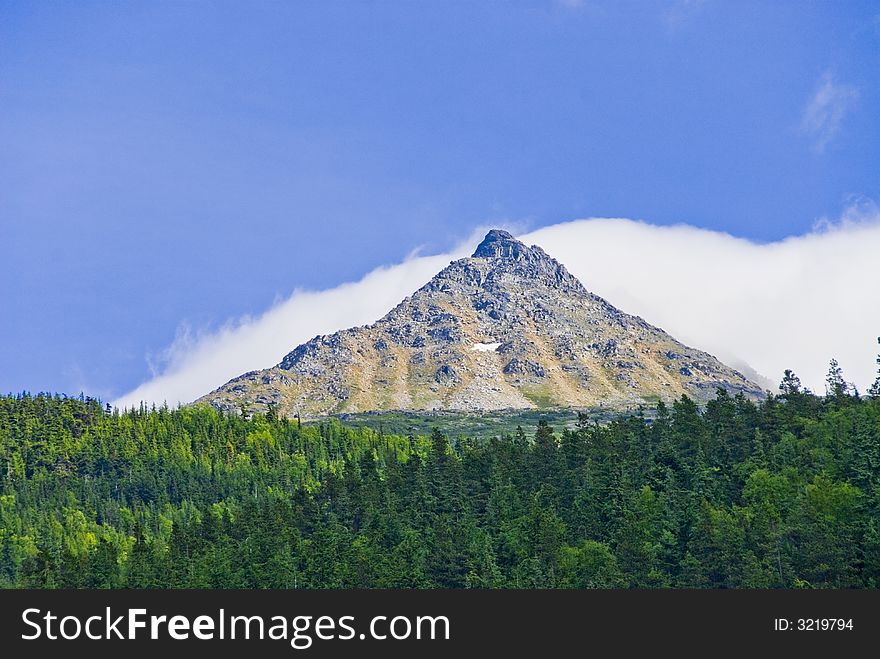 Mountains and clouds in Alaska. Mountains and clouds in Alaska