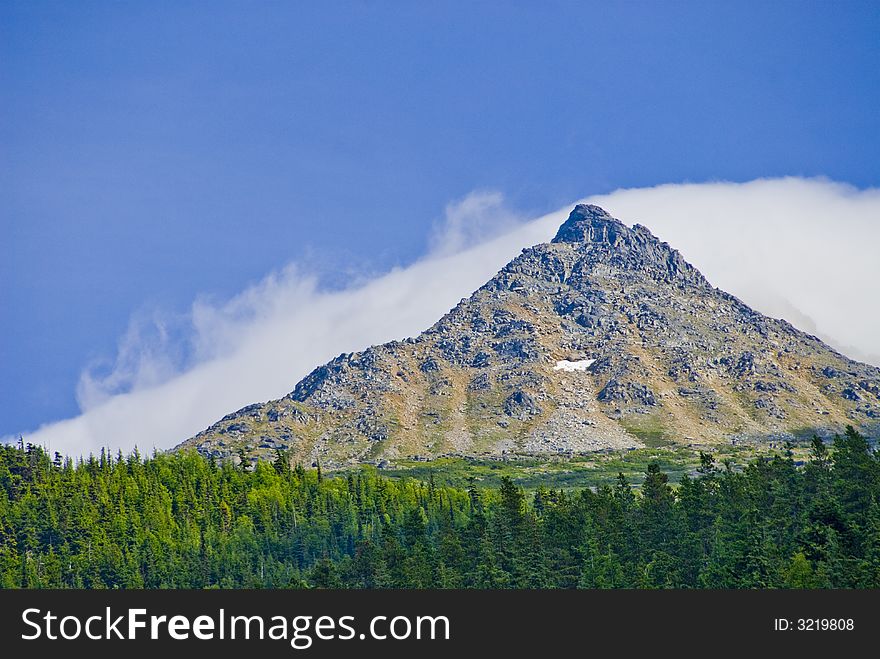 Mountains and clouds in Alaska. Mountains and clouds in Alaska