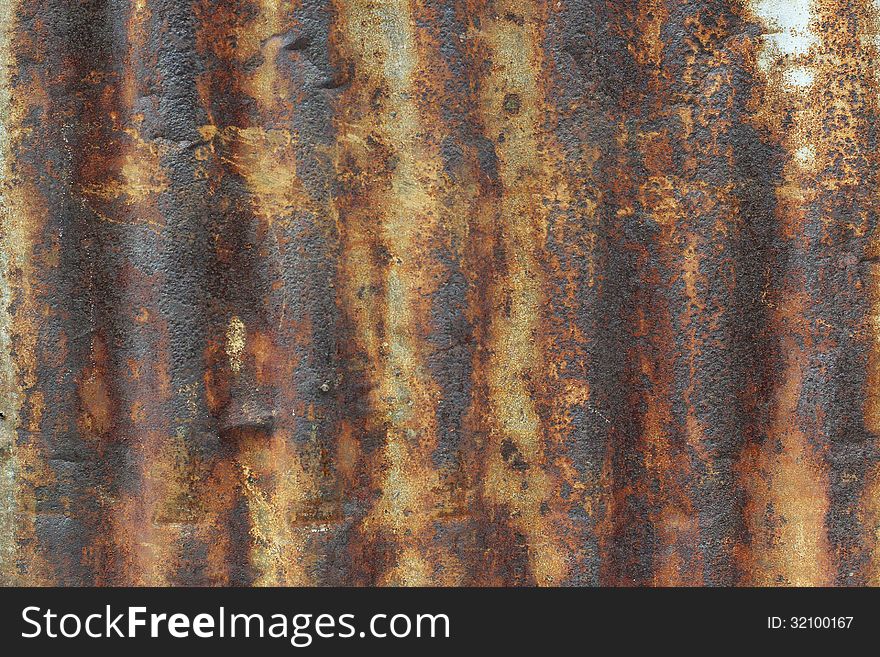 Rusty corrugated iron as background