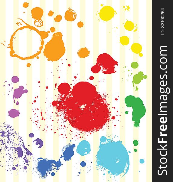 Colorful vector splashes for your design. Colorful vector splashes for your design