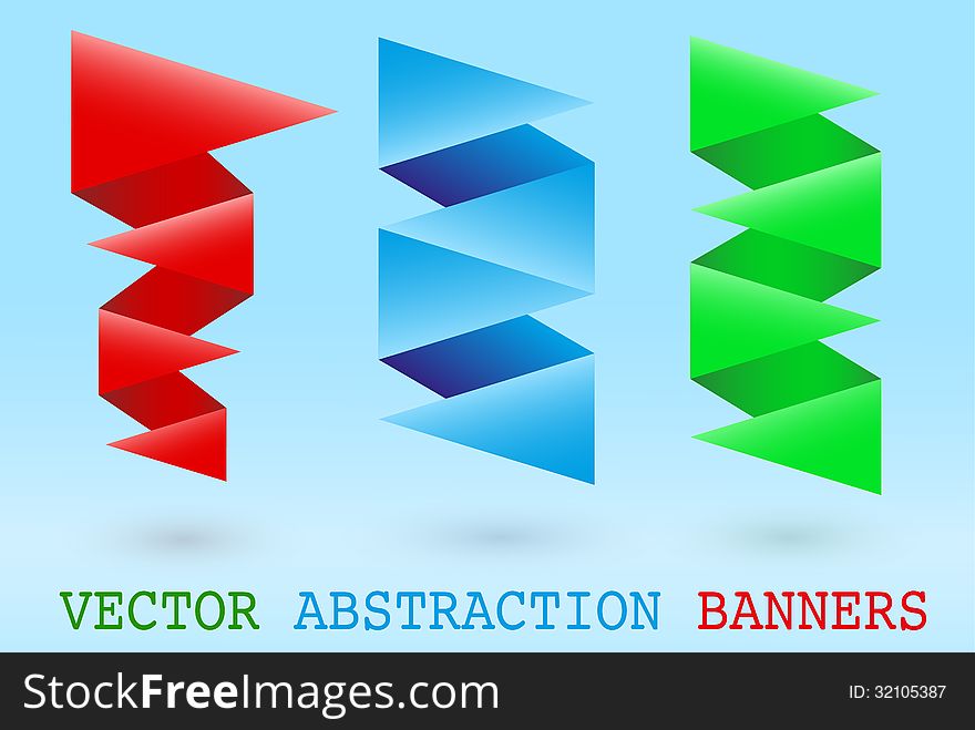 Abstract origami banner