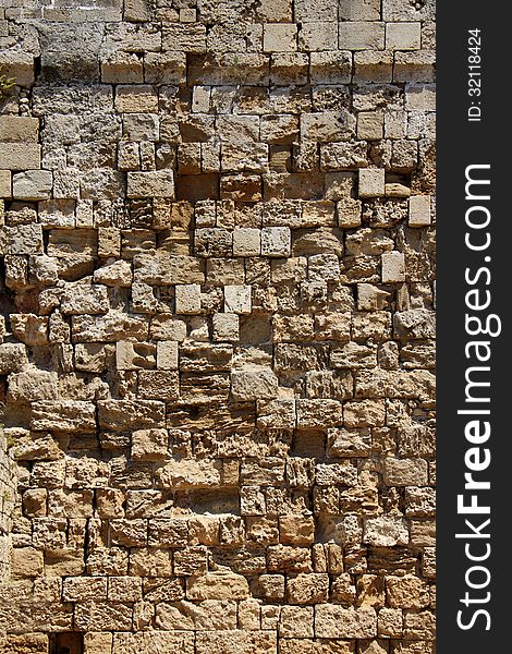 Old Rough Stone Wall Background