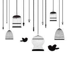 Birds And Birdcages Royalty Free Stock Photos Birds And Birdcages Royalty Free Stock Photos