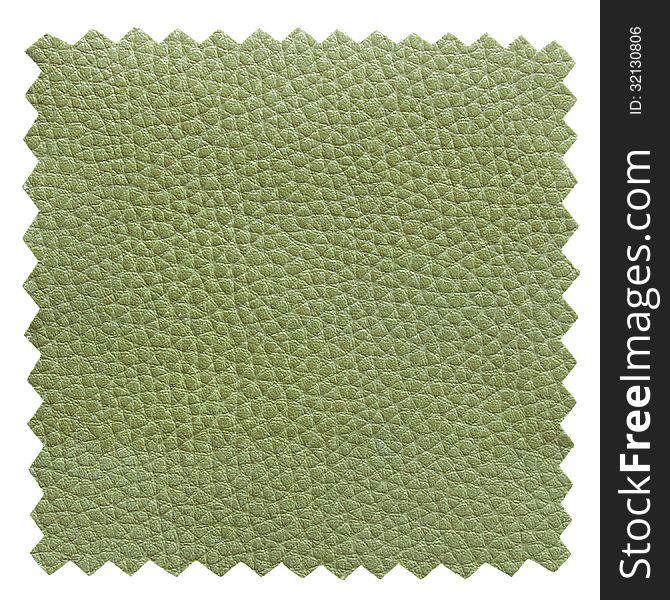 Green leather samples texture