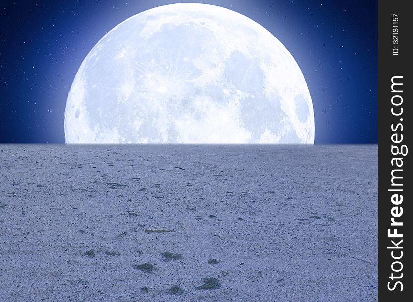 Desert Moon Premade Background
