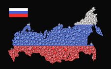 Russian Map In Diamonds. Royalty Free Stock Photos Russian Map In Diamonds. Royalty Free Stock Photos
