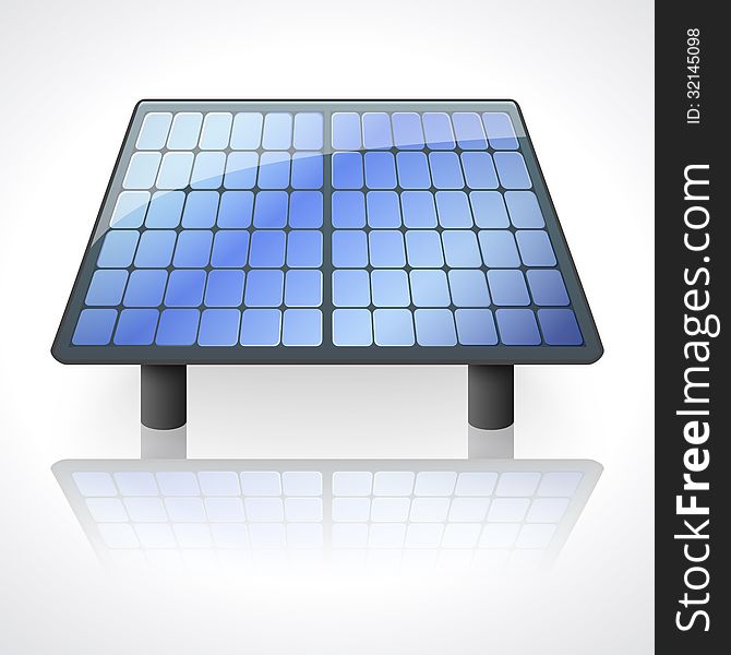 Solar battery panel on white background. Vector illustration for your energy design. Alternative sources of energy. Solar battery panel on white background. Vector illustration for your energy design. Alternative sources of energy.