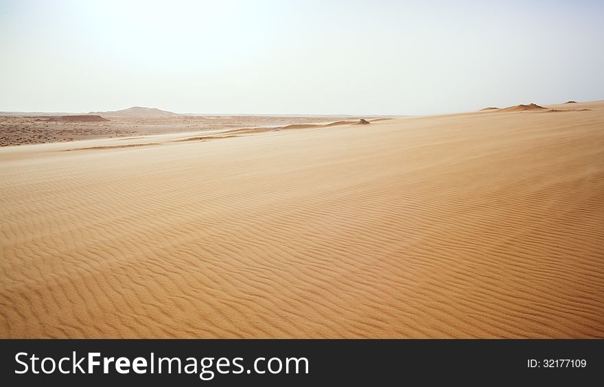 Sand dune in Mauritania on windy day. Sand dune in Mauritania on windy day