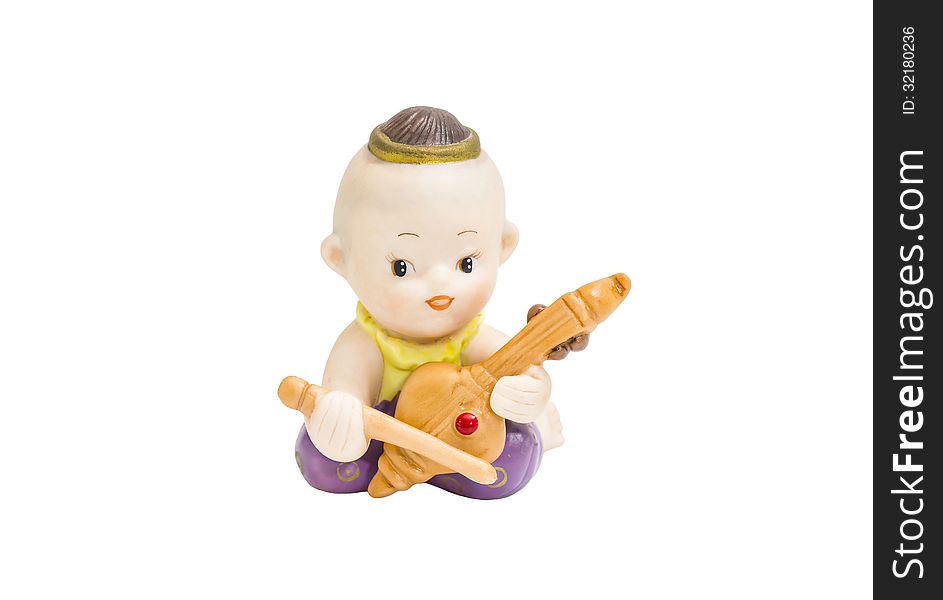 Thai musical instrument dolls with white background. Thai musical instrument dolls with white background.
