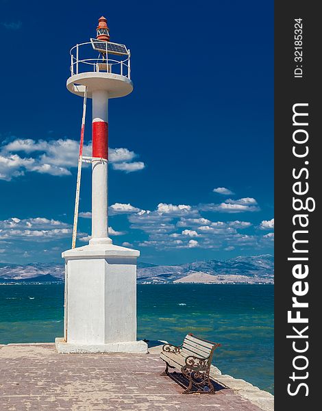 Lighthouse in Mili, Argolida, Greece