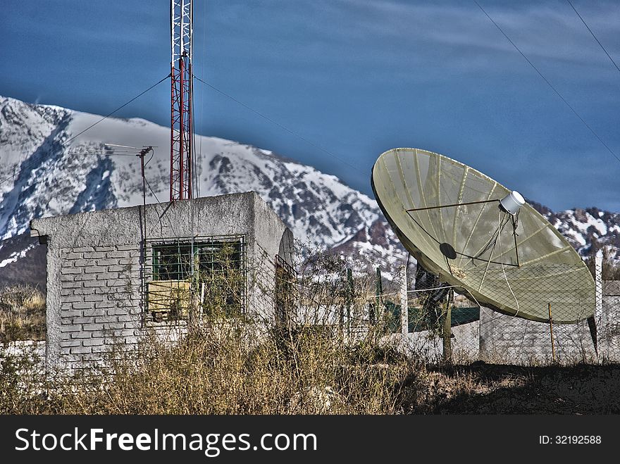 Repeater radio and TV in a mountain area, at west of the Argentina. Repeater radio and TV in a mountain area, at west of the Argentina