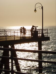 Pier At Sunset Stock Images Pier At Sunset Stock Images