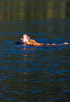 Man And Dog Royalty Free Stock Photography