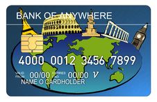 Credit Card With World Map Royalty Free Stock Images Credit Card With World Map Royalty Free Stock Images