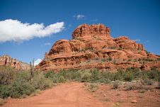 Bell Rock With Clouds Stock Photos