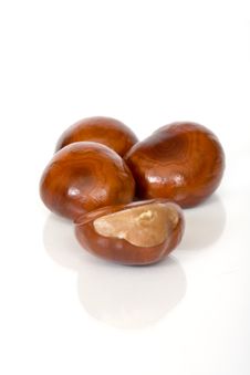 Chestnuts Close Up Isolated Stock Photography Chestnuts Close Up Isolated Stock Photography