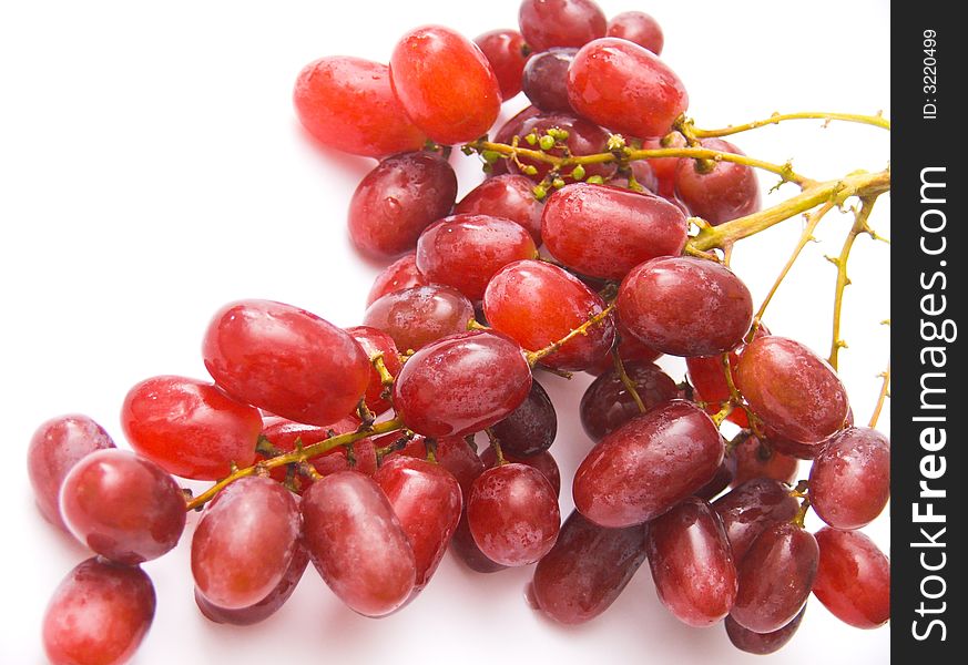 Bunch of wet fresh grapes