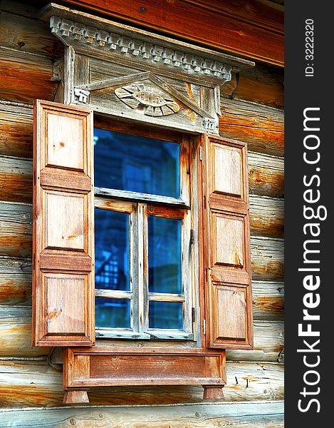 Traditional ornate window in Russian style