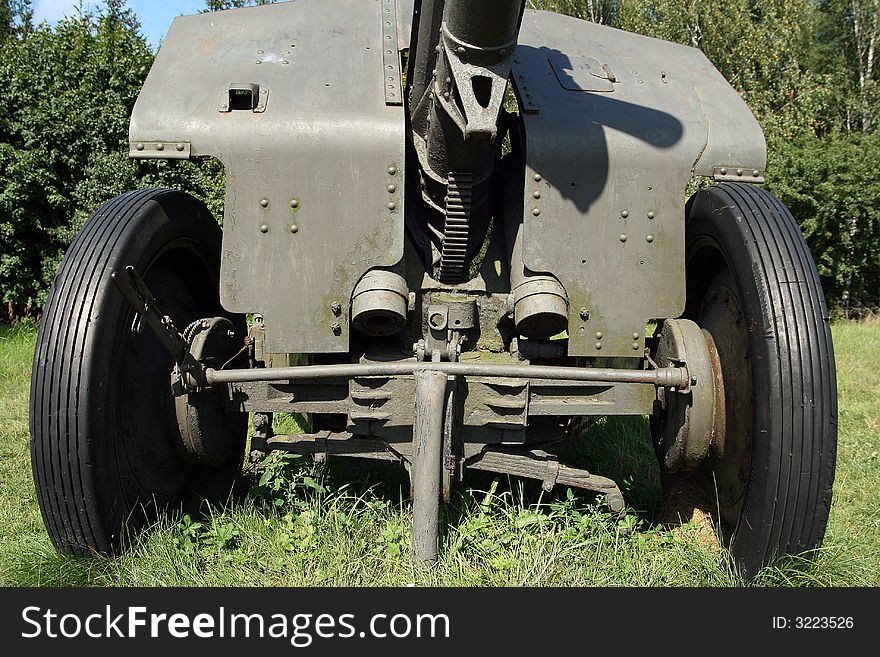 Soviet field gun from World War II. Soviet field gun from World War II