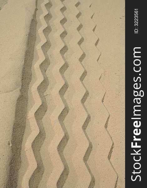Tire Track in the sand