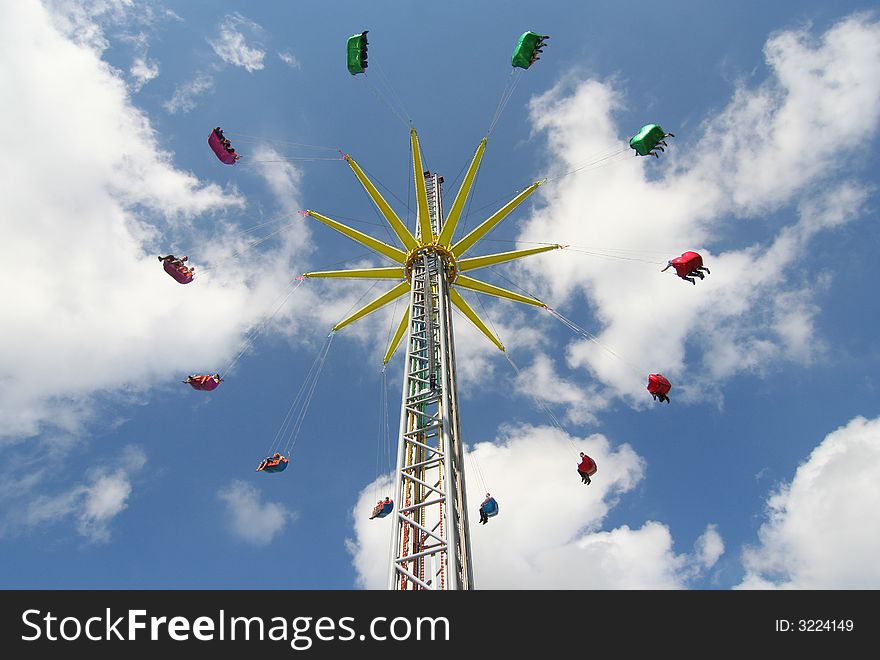 Giant carousel at a fun fair. Giant carousel at a fun fair