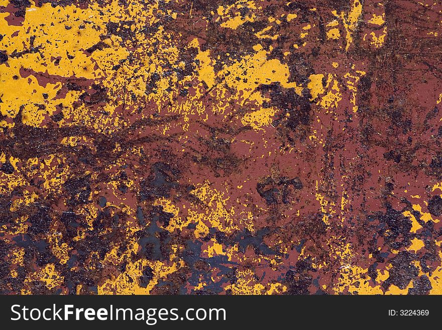 Macro shot of rusty surface