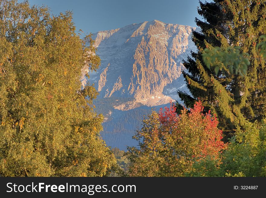 Autum view on Wetterstein at Garmisch-Partenkirchen, Bavaria, Germany. Autum view on Wetterstein at Garmisch-Partenkirchen, Bavaria, Germany