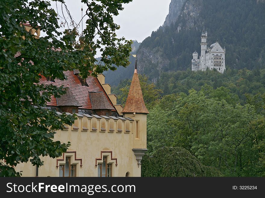 View at Schloss Neuschwanstein - castle from dreams
