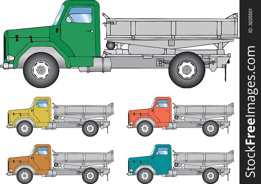 Vector illustration of the old truck