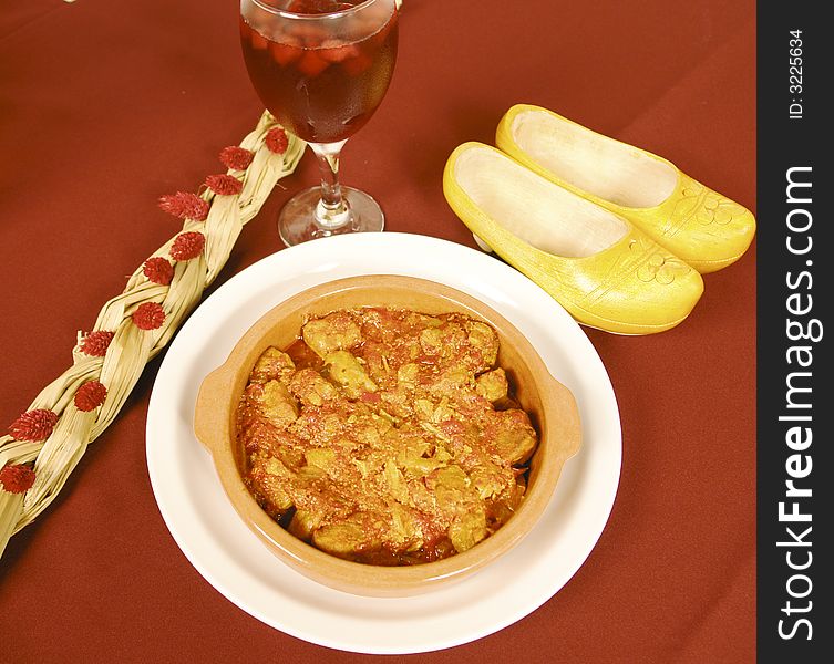 Typical spanish dish with tuna and potatoes called pote madrileno