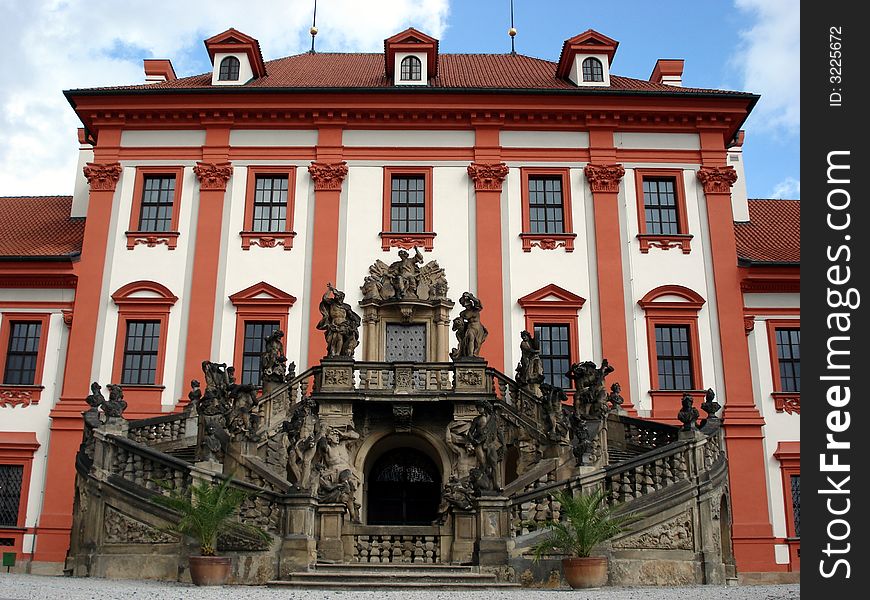 Troya castle,stairway,Prague