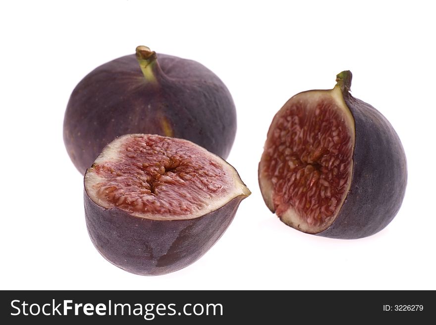 Fresh figs. fruits isolated on the white background