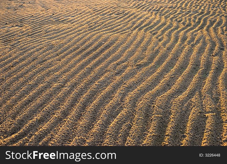 Sand with traces of rain drops. Sand with traces of rain drops