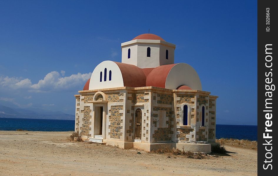 Chapel on a Cretan shore. Chapel on a Cretan shore