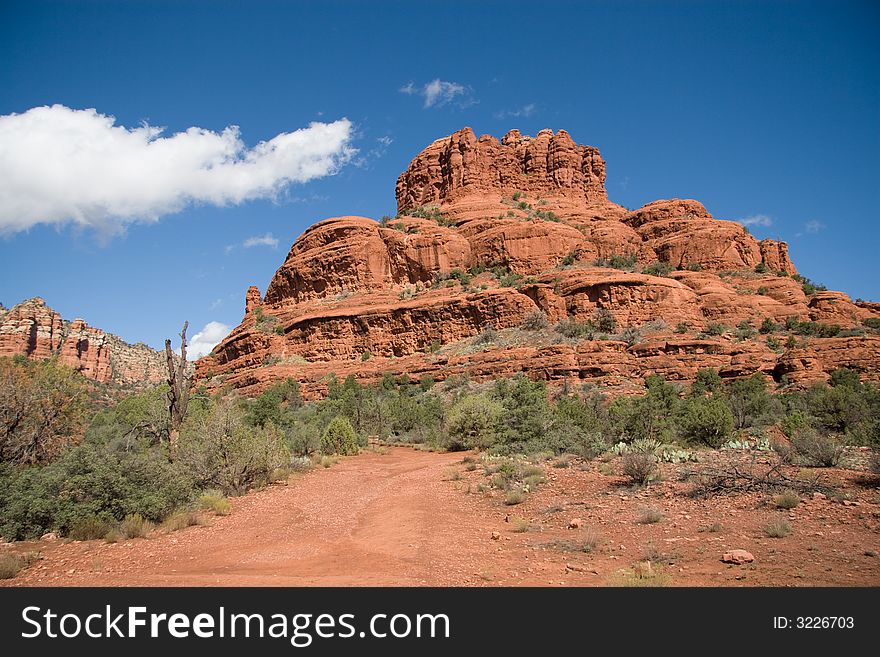 Bell Rock with Clouds