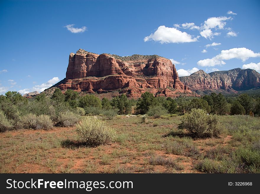 Looking back on Courthouse near the parking area in Sedona. Looking back on Courthouse near the parking area in Sedona