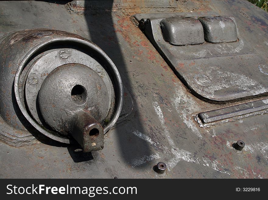 Close - up front of Russian tank