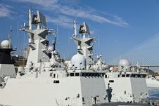 The Military Ships At The Mooring Royalty Free Stock Photography The Military Ships At The Mooring Royalty Free Stock Photography