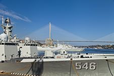 The Military Ships At The Mooring Stock Photo The Military Ships At The Mooring Stock Photo