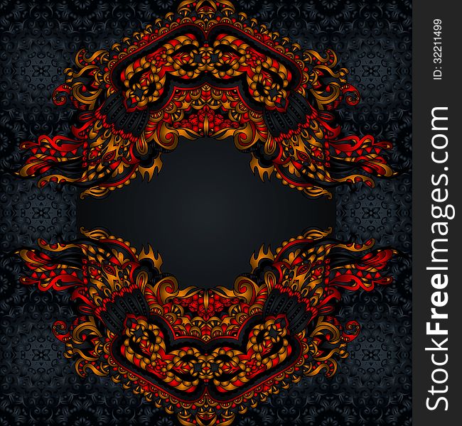 Vector background with oriental decoration. Vector background with oriental decoration