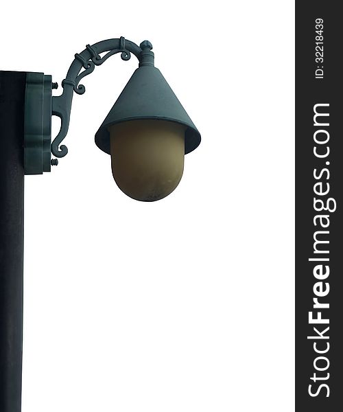 Lantern street light on white background