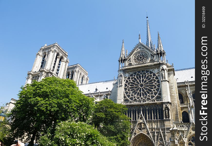 Exterior of Notre Dame Cathedral, Paris