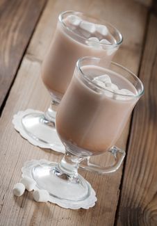 Cup Of Hot Chocolate With Marshmallows Royalty Free Stock Photos